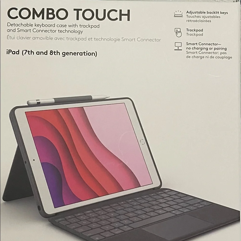 Logitech keyboard combo touch iPad (7th and 8th generation)